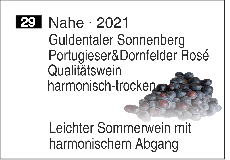 2021 Guldentaler Sonnenberg  Portugieser&Dornfelder Ros