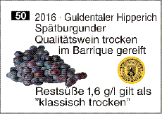 2016 · Guldentaler Hipperich · Spätburgunder Spitzenklasse