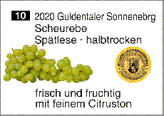 2020 Guldentaler Sonnenberg · Scheurebe · Spätlese halbtrocken