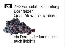 2021 Guldentaler Sonnenberg · Dornfelder · lieblich