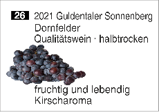 2018 Guldentaler Sonnenberg · Dornfelder halbtrocken