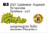 2021 Guldentaler Hipperich · Scheurebe Spätlese