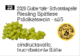 2020 Guldentaler Schlosskapelle · Riesling · Spätlese süß