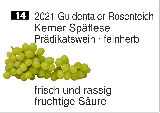 2021 Guldentaler Rosenteich - Kerner Spätlese - feinherb